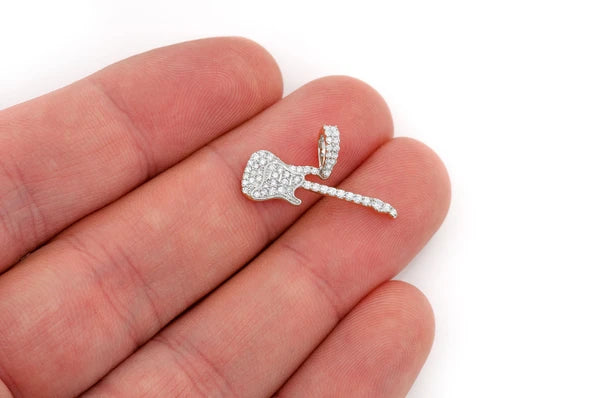Erkals Jewellers Electric Guitar Diamond Pendant 18K Gold 0.33ctw