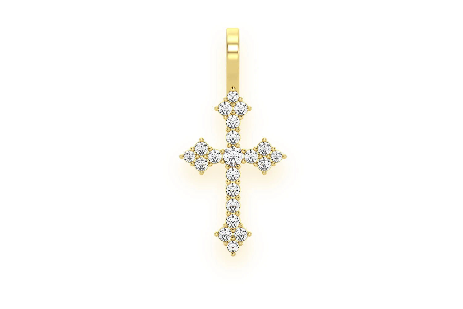 Erkals Jewellers Arrow Cross Pendant 18K Gold Diamond 0.15ctw