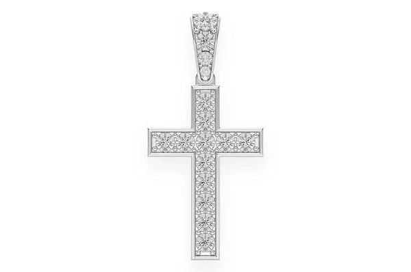 0.25ct Diamond Miracle Set Cross Pendant 18K Solid Gold