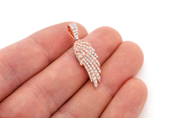 Erkals Jewellers Angel Wing Pendant 18K Gold Diamond 0.85ctw