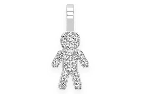 Erkals Jewellers Boy Pendant 18K Gold 0.10ctw