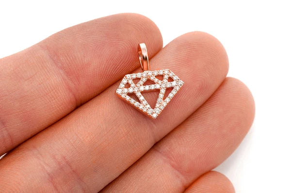 Pendentif Silhouette Diamant 0,35 ct Or Massif 14 Carats