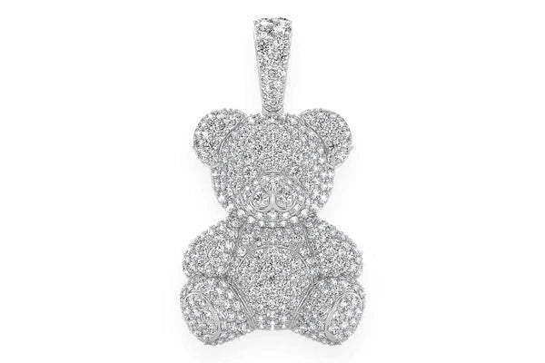 Erkals Jewellers Teddy Bear Pendant 18K Gold Diamond 2.65ctw