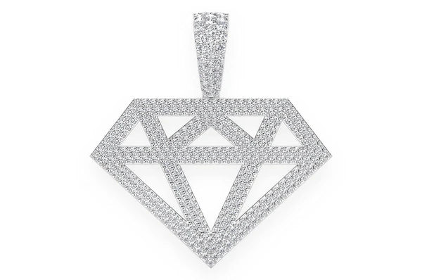 2.50ct Diamond Silhouette Pendant 18K Solid Gold