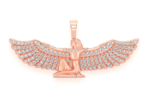 1.33ct Diamond Ma'at Pendant 18K Solid Gold