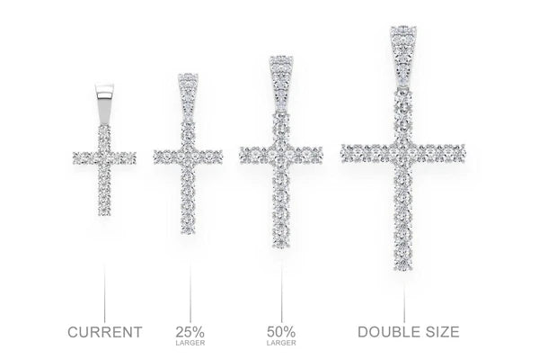 Erkals Jewellers Miracle Set Cross Pendant 18K Gold Diamond 0.15ctw