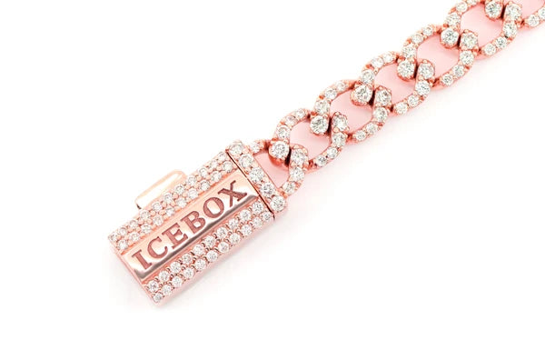 Erkals Jewellers Elongated Miami Cuban Diamond Bracelet 6mm 18K Gold 3.75ctw