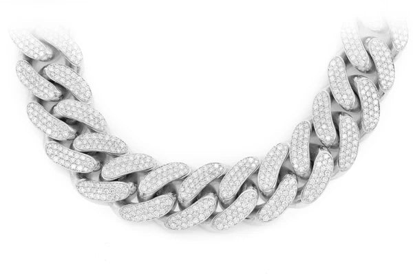 Erkals Jewellers 20mm Miami Cuban Link Diamond Necklace 18K Gold 41.00ctw