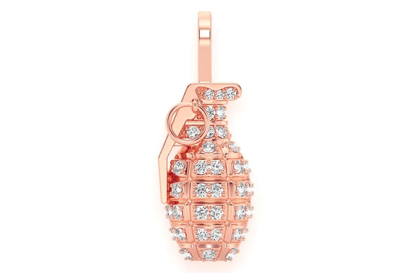 0.40ct Diamond Grenade Pendant 18K Solid Gold