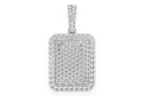 Erkals Jewellers Rectangle Pillow Pendant 18K Gold Diamond 0.65ctw