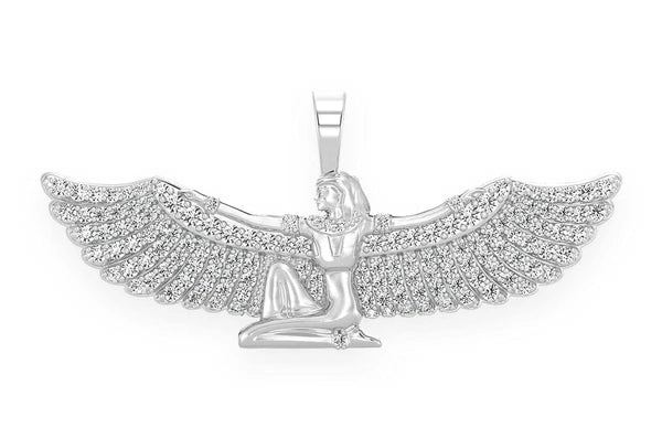 1.33ct Diamond Ma'at Pendant 18K Solid Gold