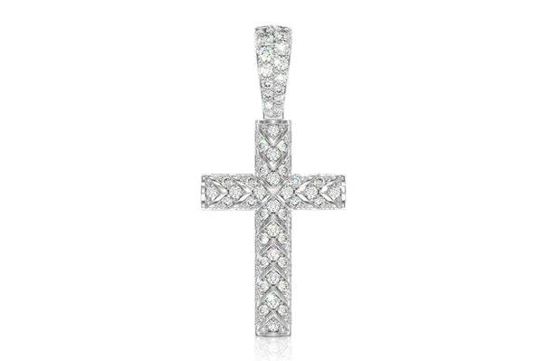 Erkals Jewellers X Design Cross Pendant 18K Gold Diamond 0.75ctw