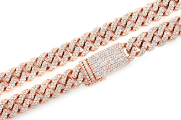 Erkals Jewellers 10mm Miami Cuban Diamond Necklace 18K Gold 14.00ctw