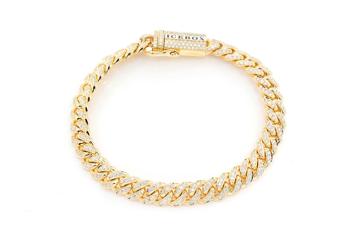 Erkals Jewellers 8mm Miami Cuban Diamond Bracelet 18K Gold 4.00ctw