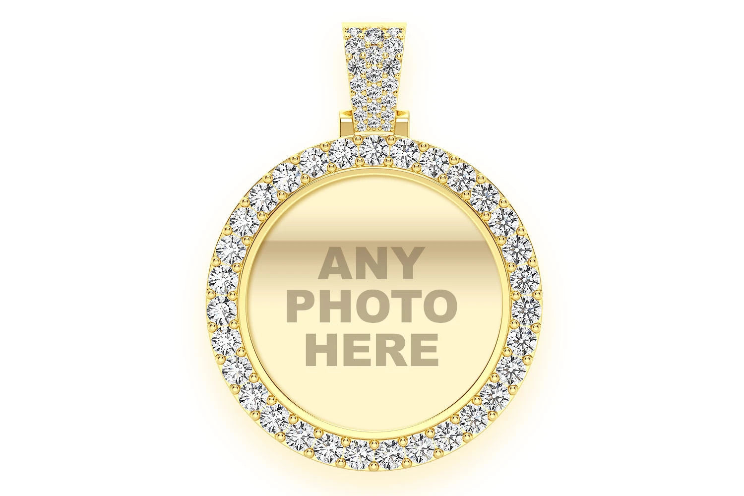 Erkals Jewellers Picture Memory Pendant 18K Gold Diamond 2.75ctw