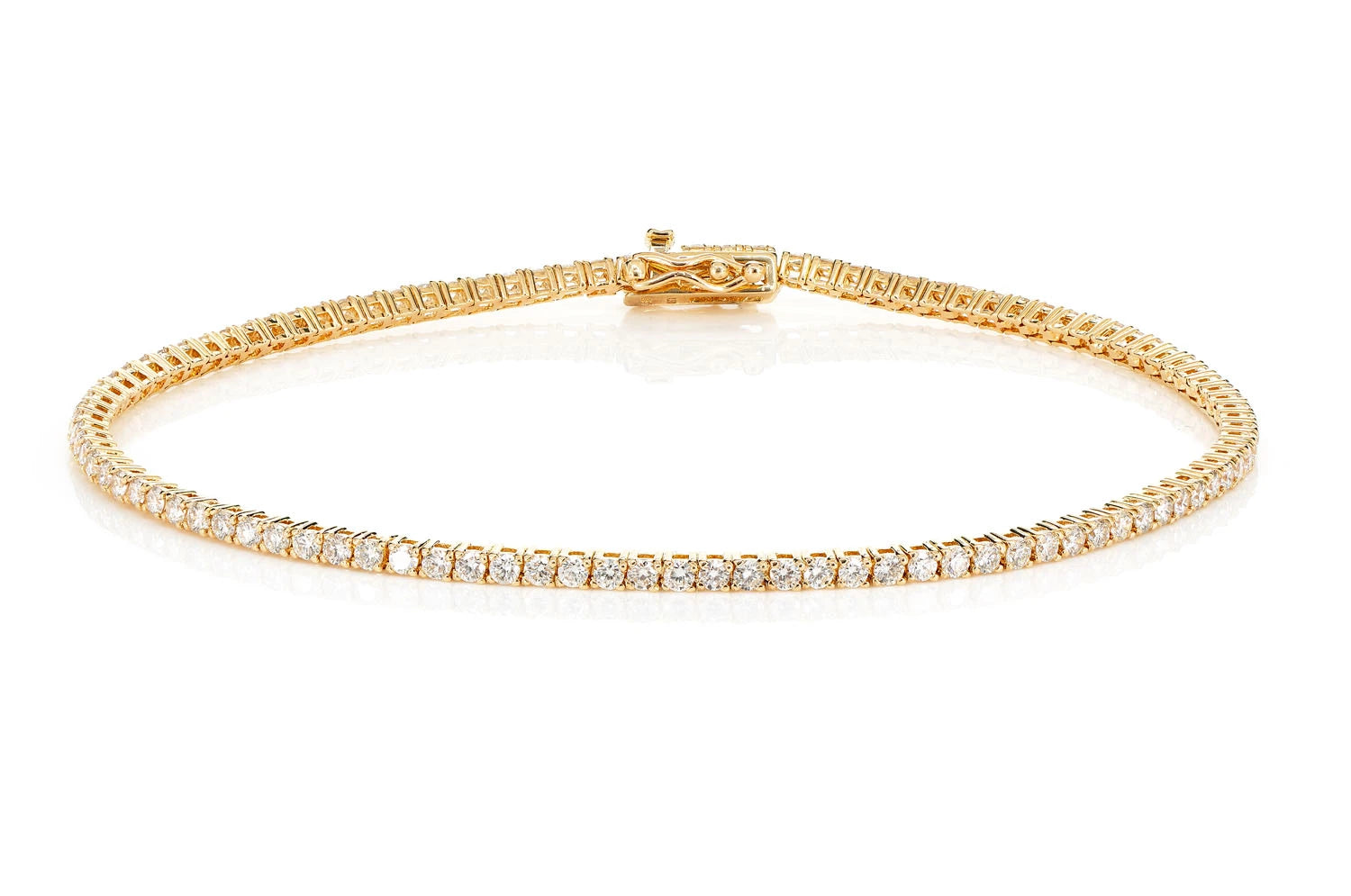 Erkals Jewellers 2pt Prong Set Diamond Tennis Bracelet 18K Gold 1.50ctw