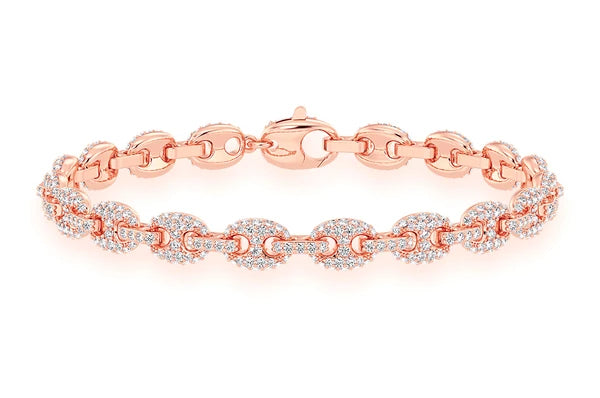 Bracelet en diamant Mariner Link 2,75 ct 5 mm en or massif 14 carats