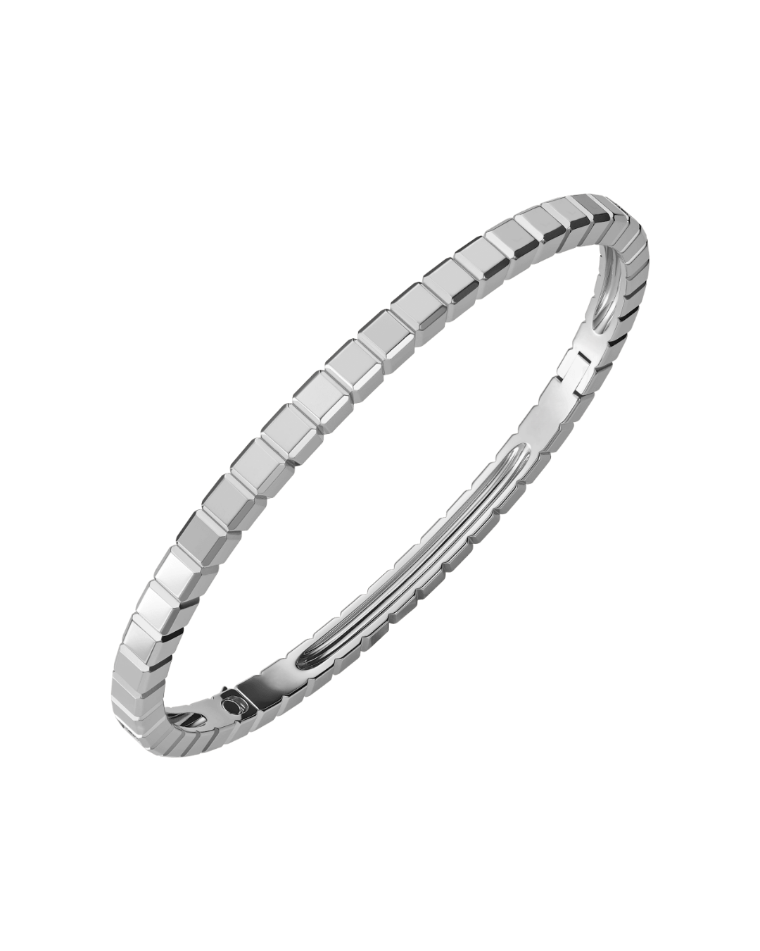 Ice Cube Bangle 18ct White Gold