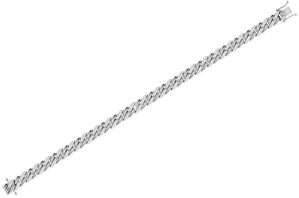 Erkals Jewellers Miami Cuban Half Link Diamond Bracelet 18K Gold 0.85ctw