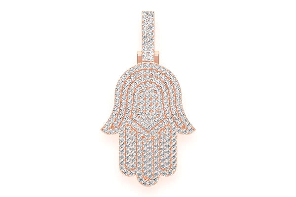 Erkals Jewellers Hamsa Pendant 18K Gold Diamond 10.00ctw