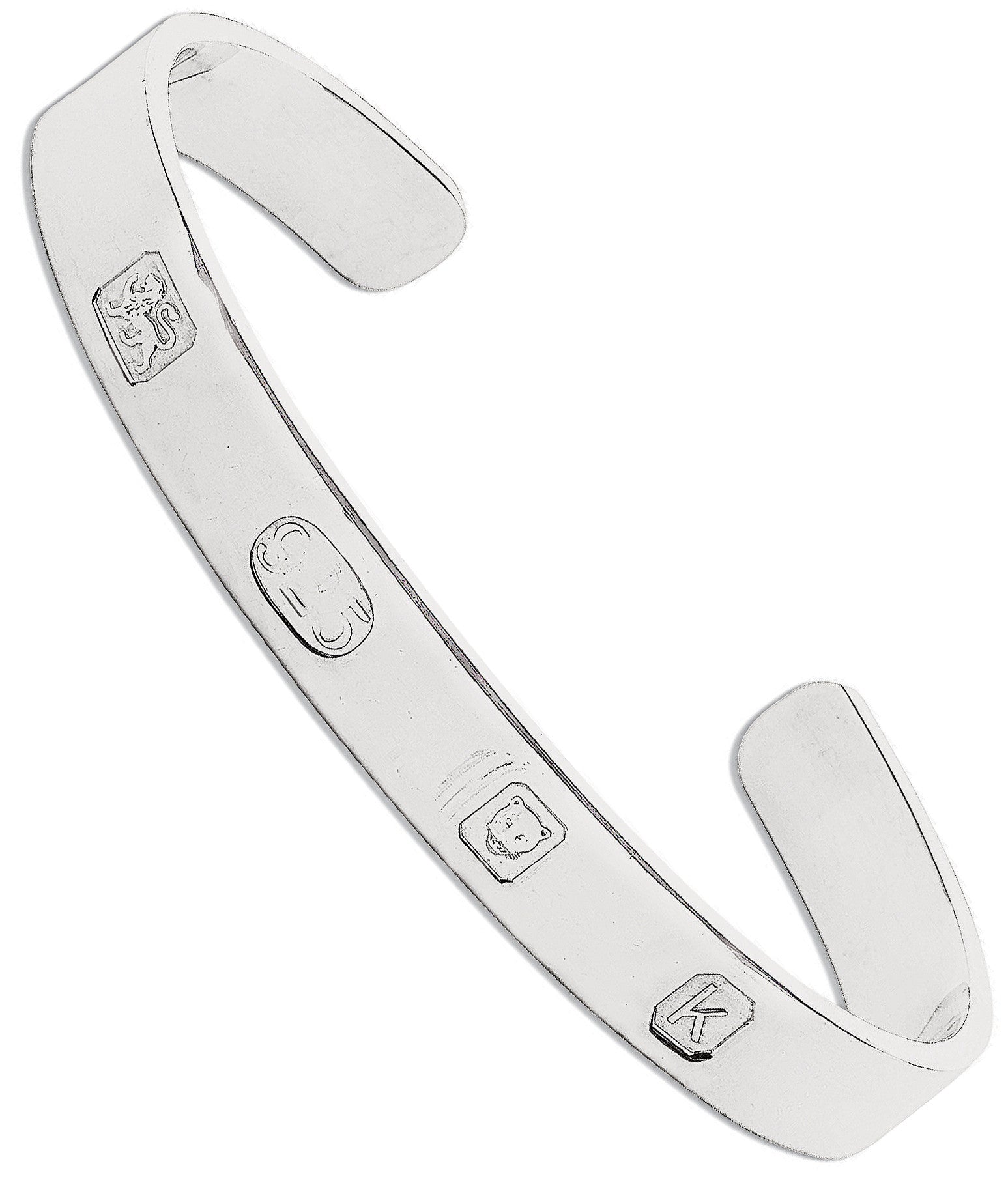 Silver 8mm Hallmark Bangle