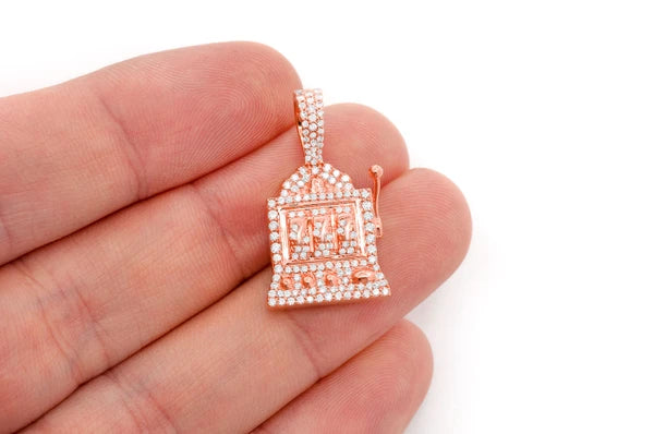 Erkals Jewellers Casino Slot Machine Pendant 18K Gold Diamond 0.66ctw
