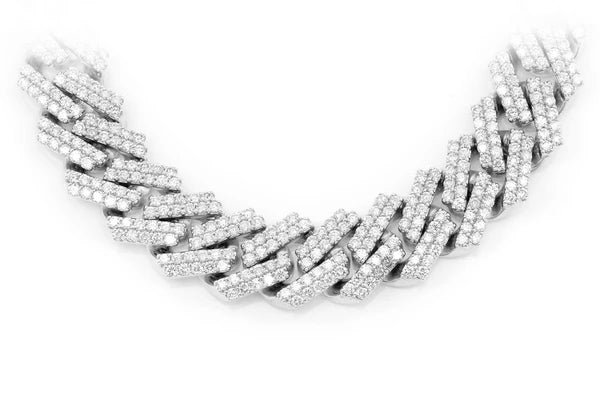 Erkals Jewellers 13mm Raised Miami Cuban Diamond Necklace 18K Gold 28.25ctw
