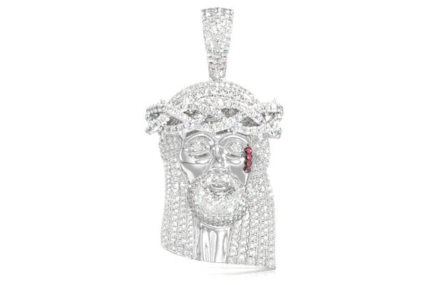Erkals Jewellers Jesus Pendant 18K Yellow Gold Diamond 3.75ctw