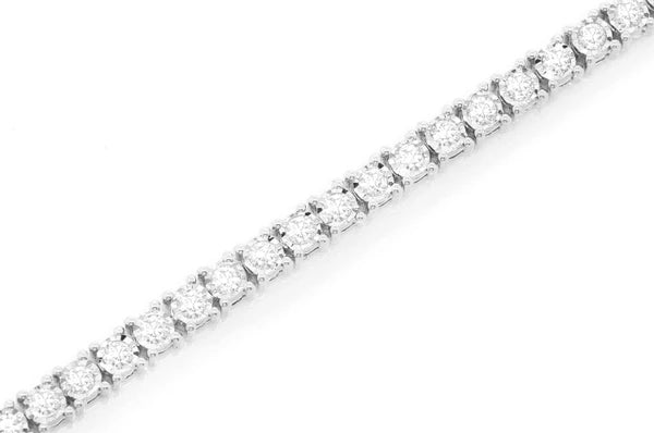 Erkals Jewellers 2pt Miracle Set Diamond Tennis Bracelet 18K Gold 1.25ctw