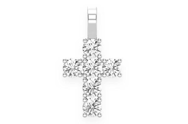 Solitaire 6 Roches Pendentif Diamant 1,25 ct Or Massif 14 Carats