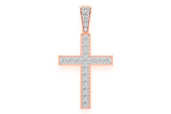 Erkals Jewellers Miracle Set Cross Pendant 18K Gold Diamond 0.35ctw