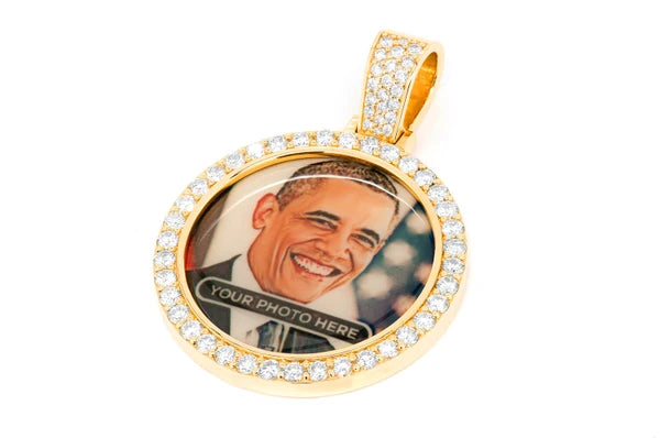 Erkals Jewellers Picture Memory Pendant 18K Gold Diamond 3.50ctw