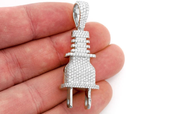 Erkals Jewellers Electric Plug Diamond Pendant 18K Gold 2.15ctw