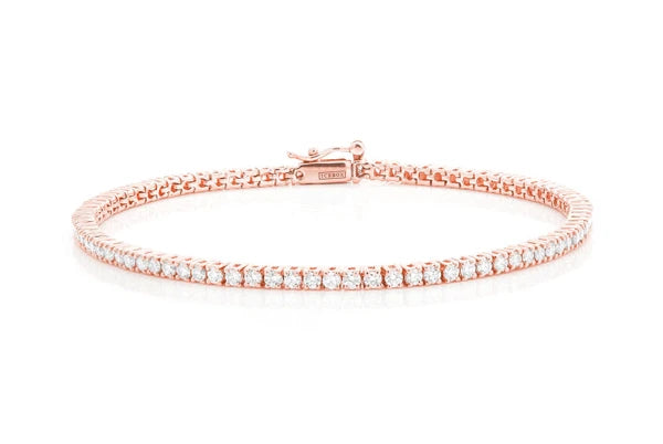 Erkals Jewellers 2pt Prong Set Diamond Tennis Bracelet 18K Gold 2.00ctw