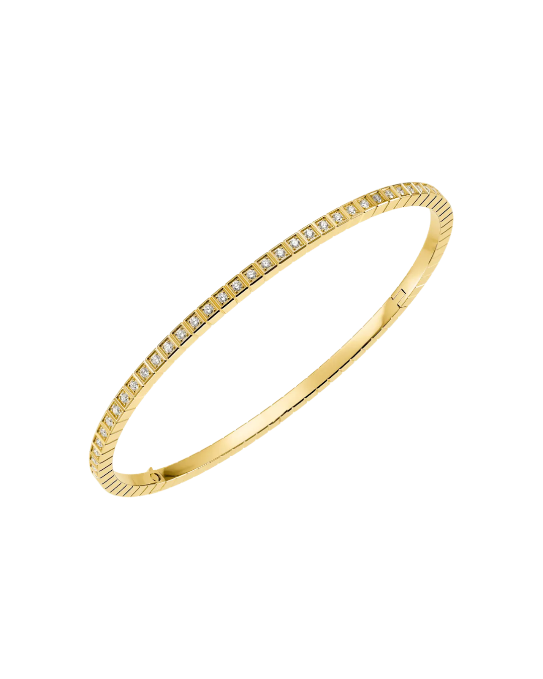 Ice Cube Full-Set Diamond Bangle 18ct Yellow Gold