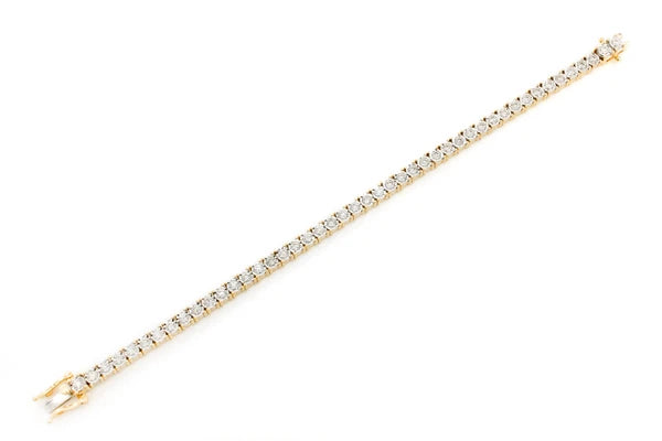 Erkals Jewellers 9pt Miracle Set Diamond Tennis Bracelet 18K Gold 4.50ctw