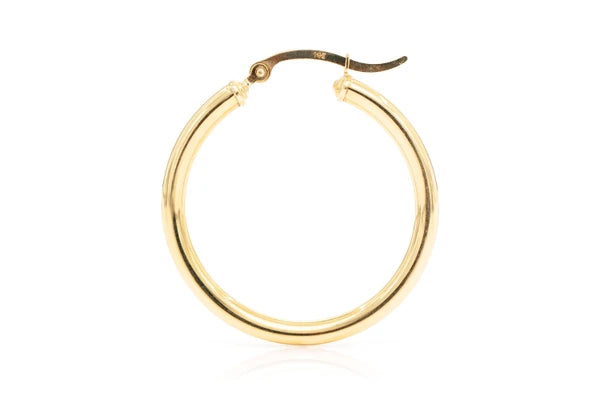 Erkals Jewellers 3mm Solid Hoop Earrings 18K Gold