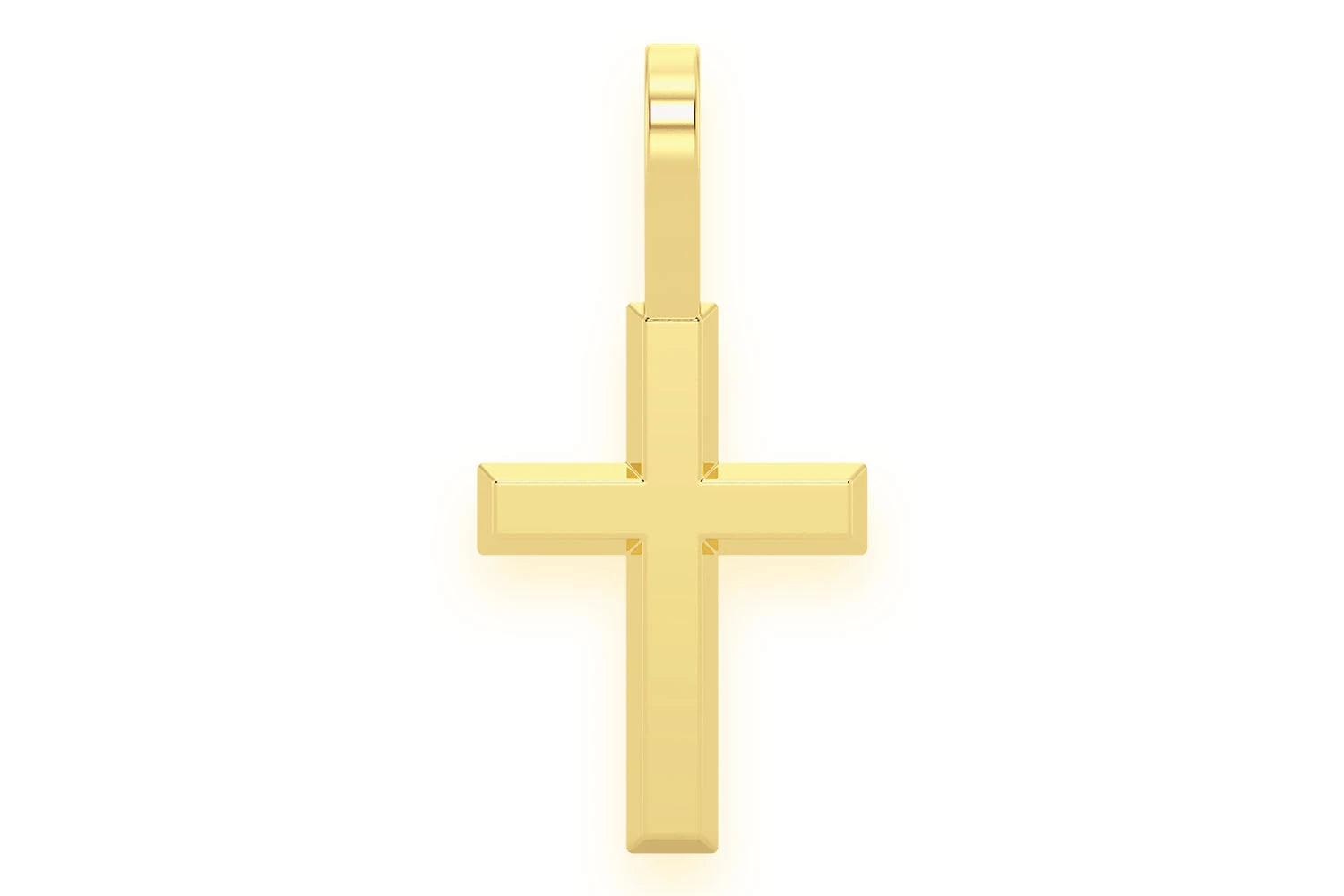 Erkals Jewellers Solid Angled Cross Pendant 18K Gold