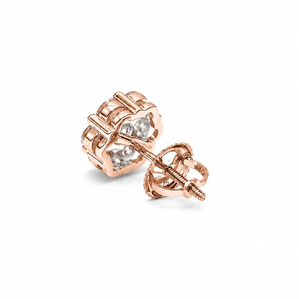 Erkals Jewellers Flower Stud Earrings 18K Gold 1.00ctw