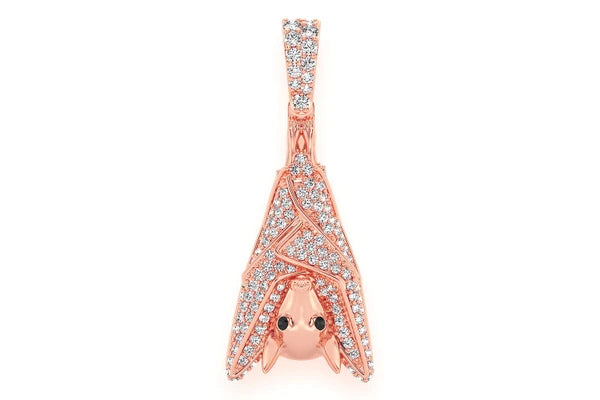 Erkals Jewellers Hanging Bat Pendant 18K Gold Diamond 0.75ctw
