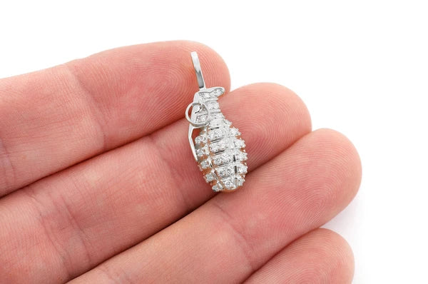 0.40ct Diamond Grenade Pendant 18K Solid Gold