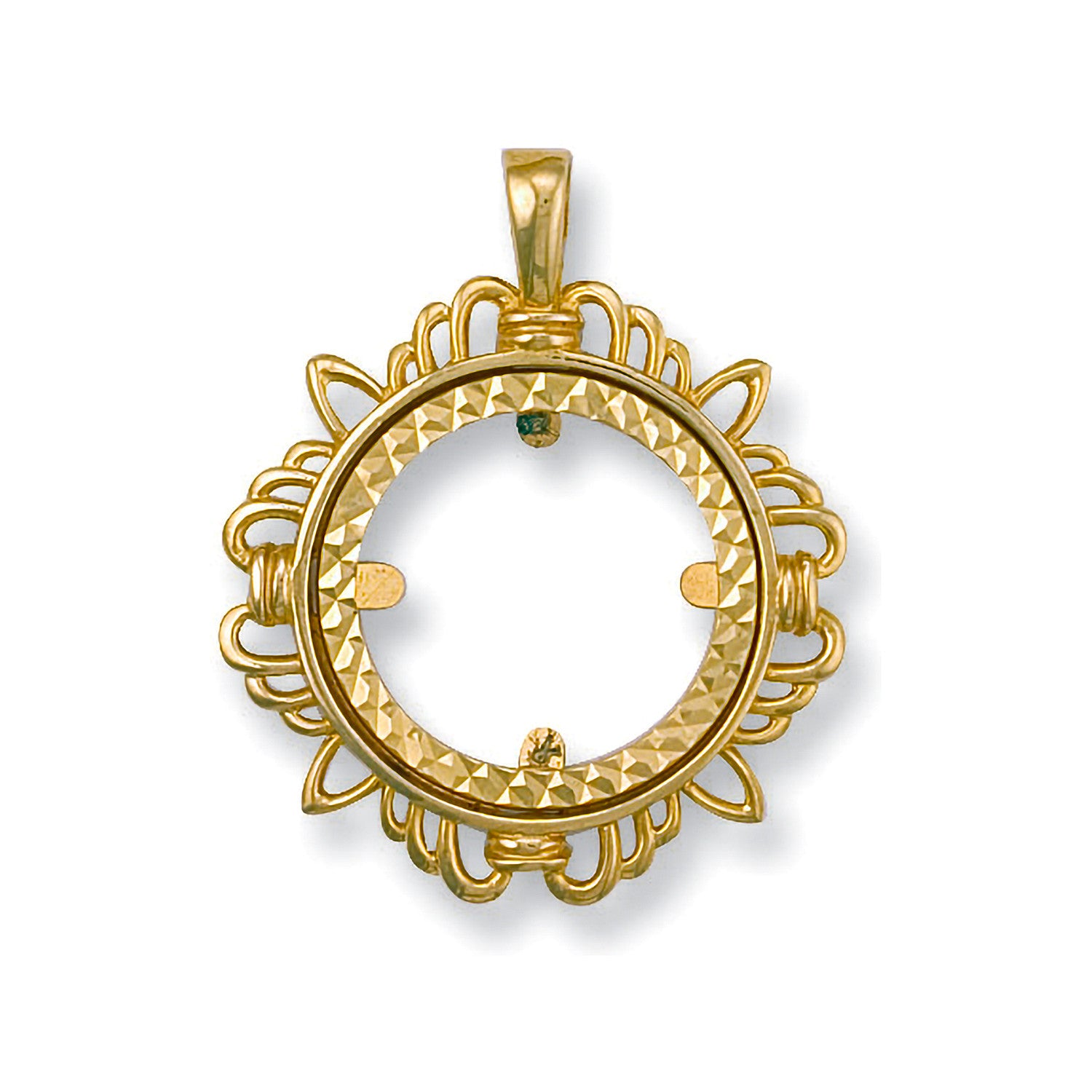 Y/G (Half) Fancy Sovereign Pendant