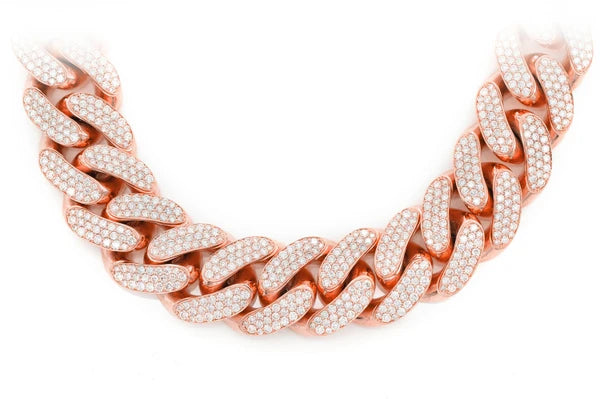 Erkals Jewellers 20mm Miami Cuban Link Diamond Necklace 18K Gold 41.00ctw