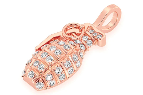 0.40ct Diamond Grenade Pendant 18K Solid Gold
