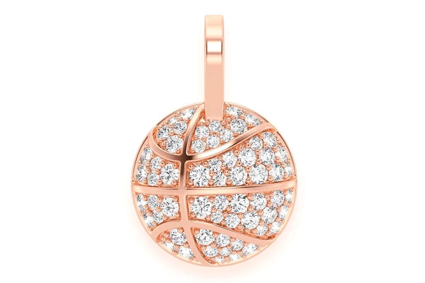 Erkals Jewellers Basketball Pendant 18K Gold 0.40ctw