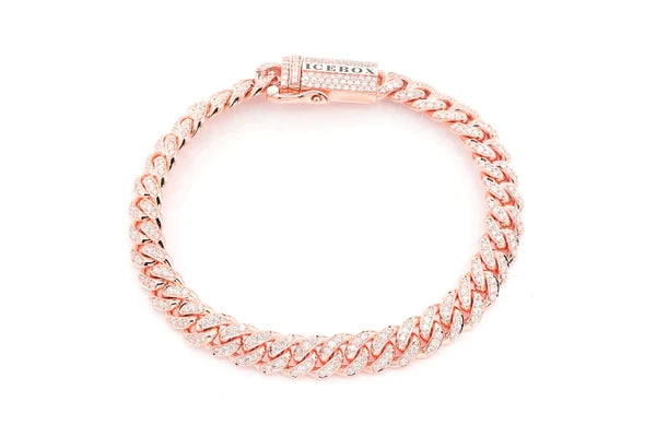 Erkals Jewellers 8mm Miami Cuban Diamond Bracelet 18K Gold 4.00ctw
