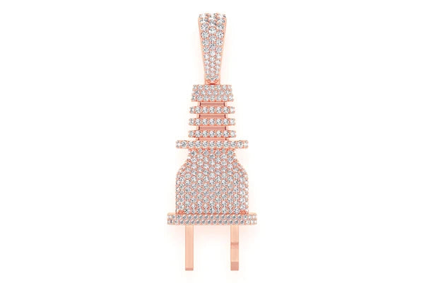 Erkals Jewellers Electric Plug Diamond Pendant 18K Gold 2.15ctw