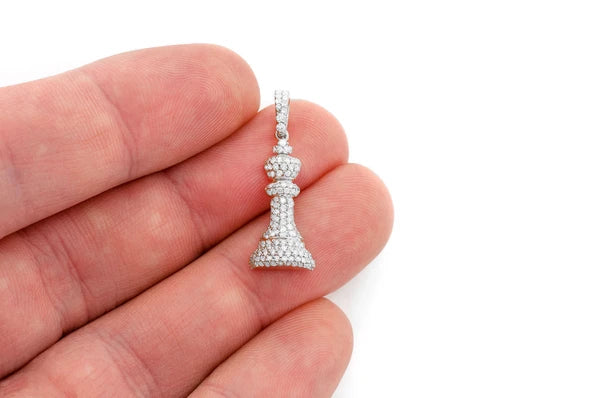 Erkals Jewellers King Chess Piece Pendant 18K Gold Diamond 0.60ctw