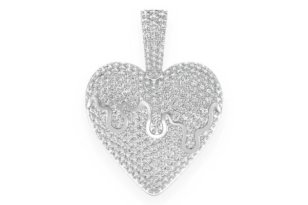 Erkals Jewellers Dripping Heart Pendant 18K Gold Diamond 1.25ctw