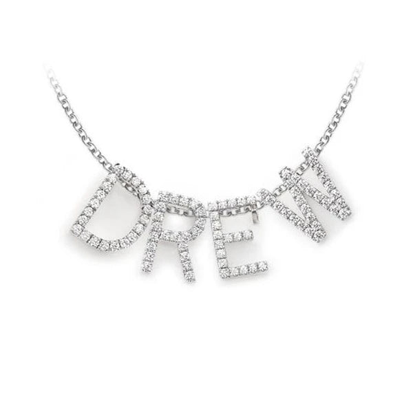 Erkals Jewellers Letters & Numbers Pendant 18K Gold Diamond 0.10ctw
